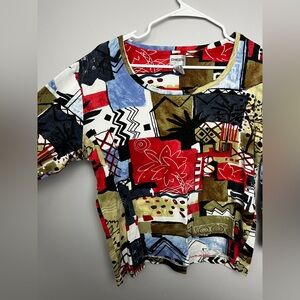 Chico's Colorful Abstract Print Top